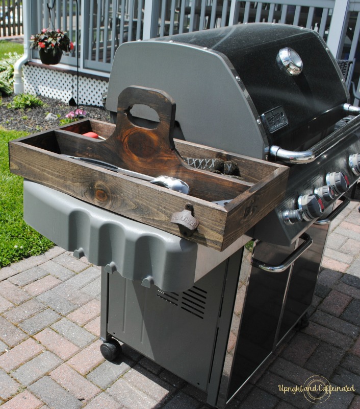 Organize Grill Accessories with a DIY Grill Tool Box - Upright and