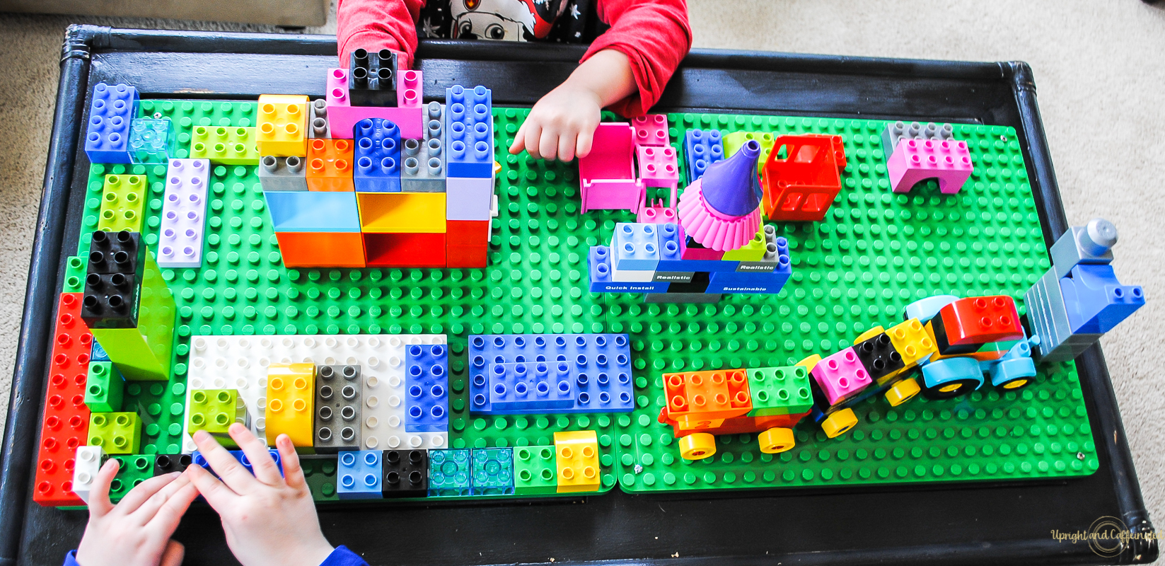 DIY Lego Table : Upcycling Project - Upright and Caffeinated