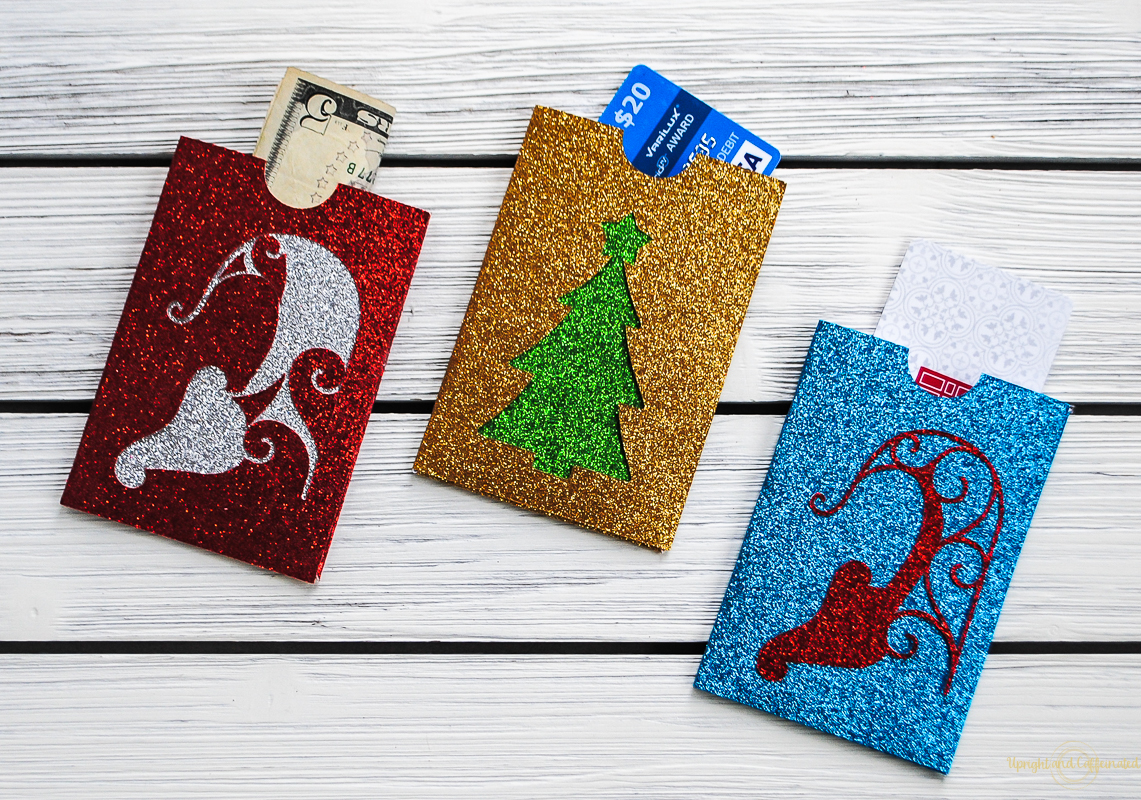 Use Glitter Cardstock To Make This Unique And Festive Holiday Gift Card 