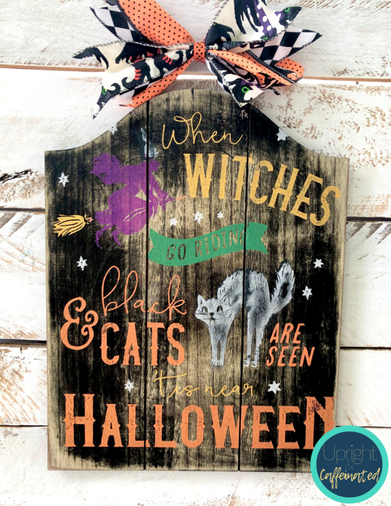 How To Make A Halloween Sign Without An Expensive Machine Upright And Caffeinated